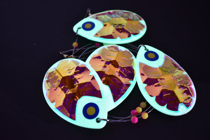 UV Glow Pink Panther - 4 Blade Cowbells