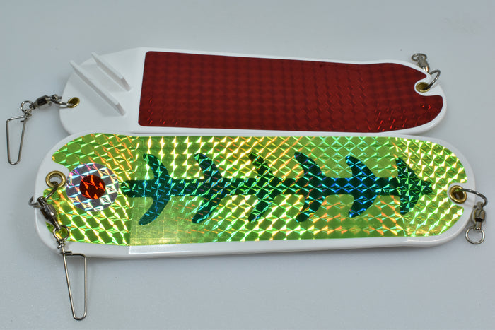 UV Holographic Alewife - 8" Double Finned Flasher