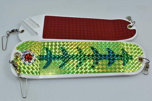 UV Holographic Alewife - 8" Double Finned Flasher
