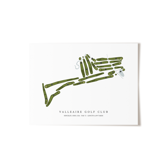 Valleaire Golf Club | Golf Course Print | Unframed