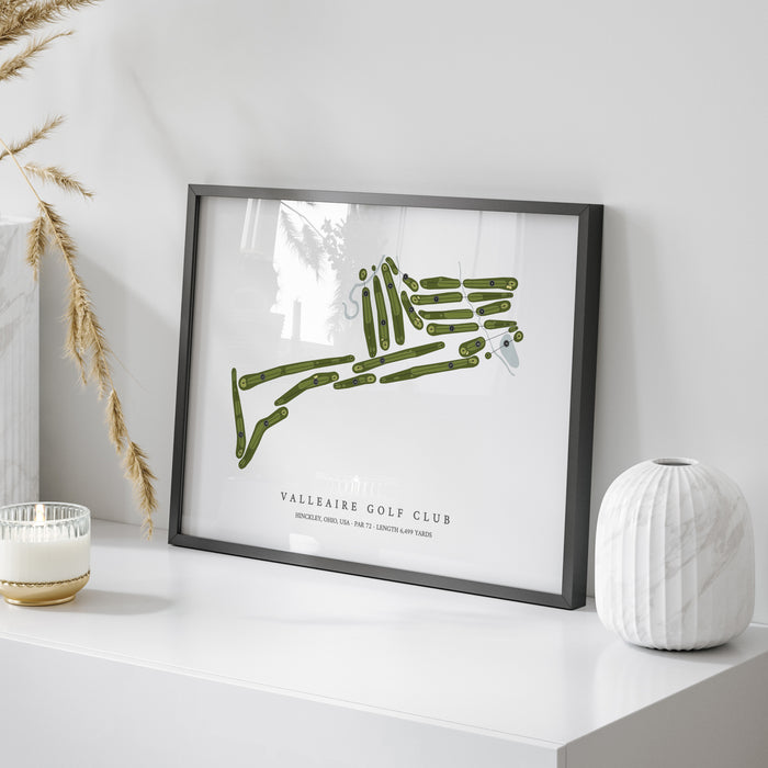 Valleaire Golf Club | Golf Course Print | On Table