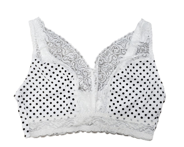 Valmont Lacy Women's Leisure Bra Polka Dot White-Black - 23057