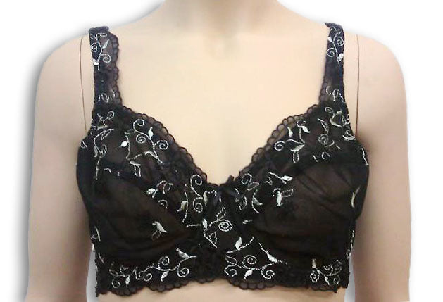 Valmont Silver Leaf Embroidered Bra - 8321