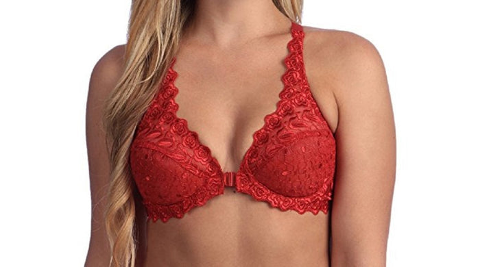 Valmont Women's Front Close Lace Cup Underwire Bra Plus Size - 8323