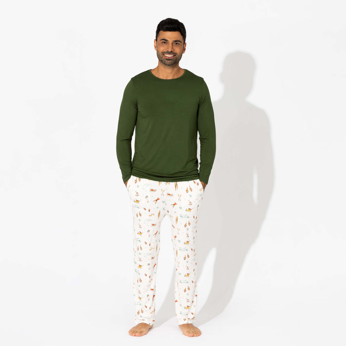 Vintage Holiday Bamboo Men's Pajama Set