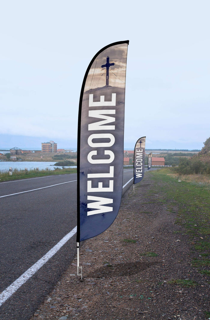 Welcome Church Feather Flag