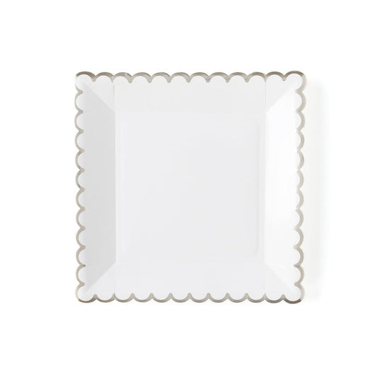 White Scallop Plates