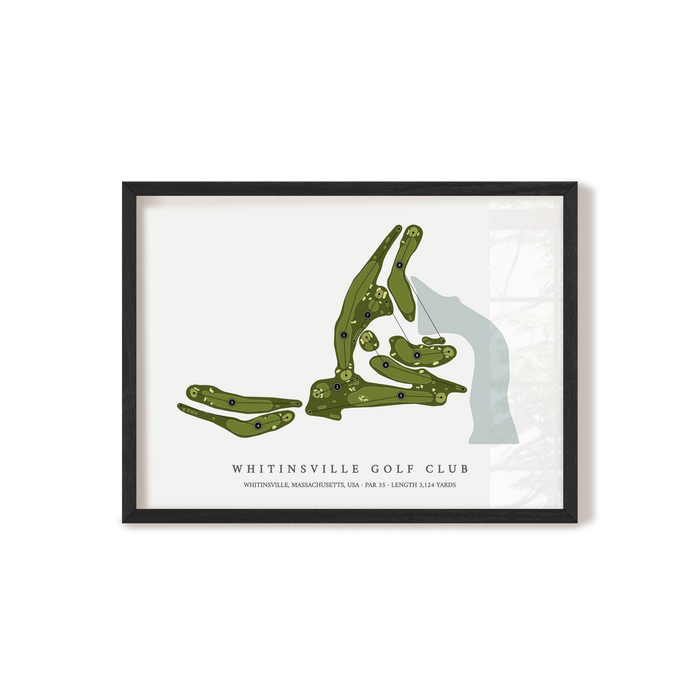 Whitinsville Golf Club | Golf Course Map | Black Frame