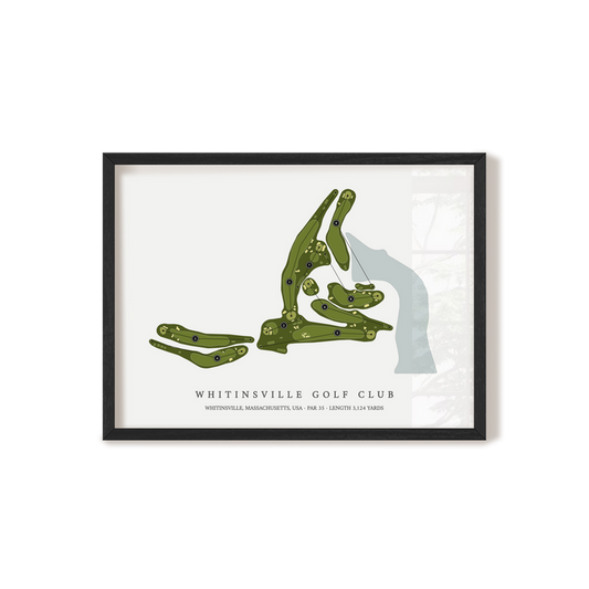 Whitinsville Golf Club | Golf Course Map | Black Frame