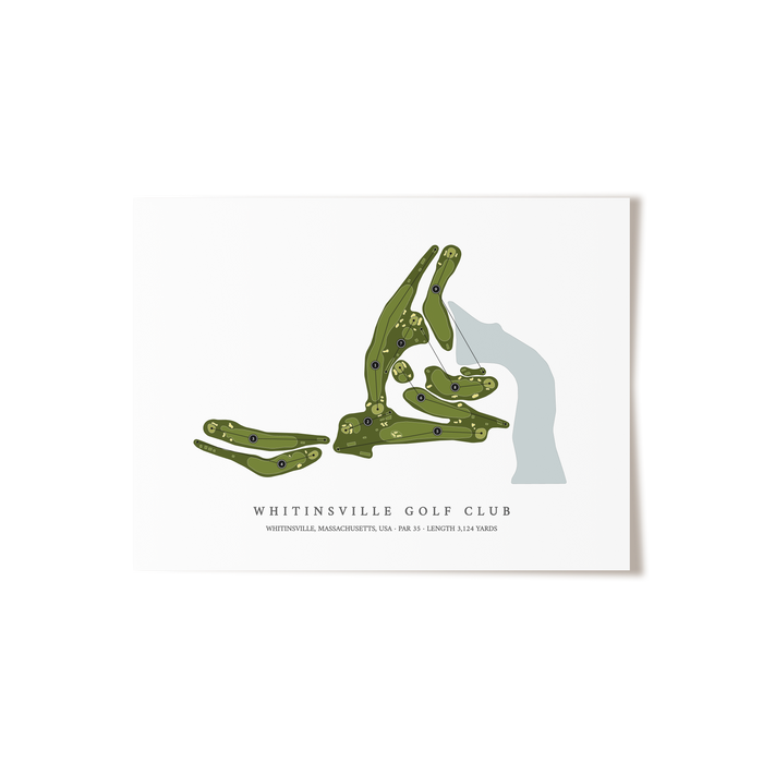 Whitinsville Golf Club | Golf Course Map | Unframed