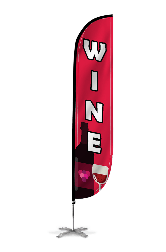 Wine Feather Flag Red