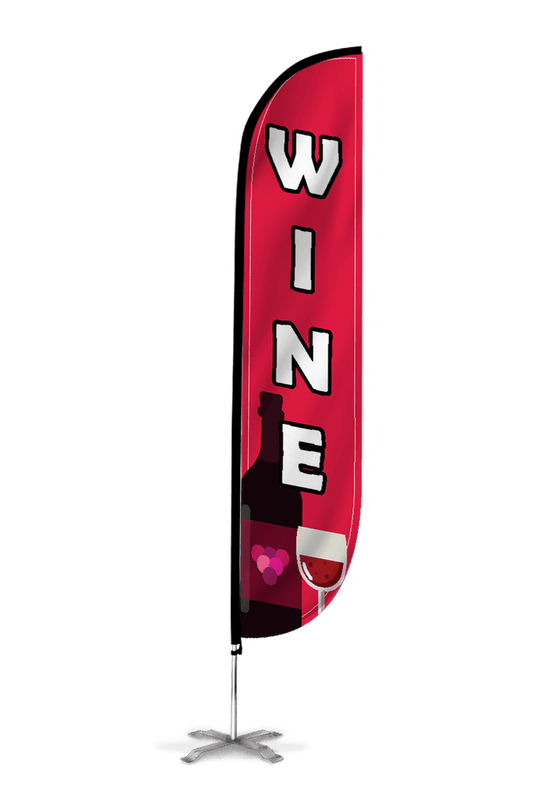Wine Feather Flag Red