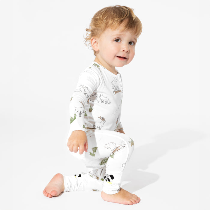 Winter Forest Animals Bamboo Convertible Footie