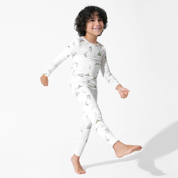 Winter Forest Animals Bamboo Kids Pajamas