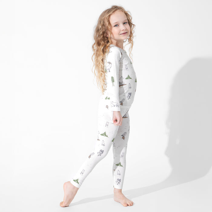 Winter Forest Animals Bamboo Kids Pajamas