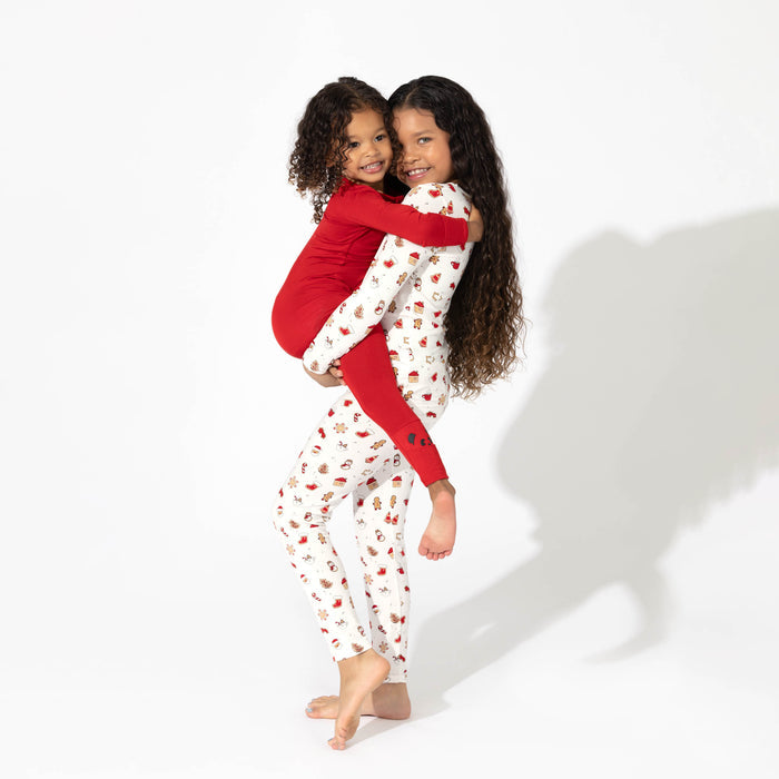 Winterberry Red Bamboo Convertible Footie