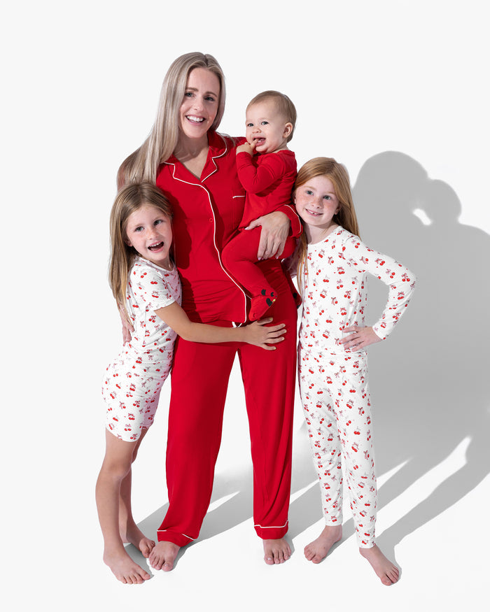 Winterberry Red Bamboo Women's Trim PJ Set