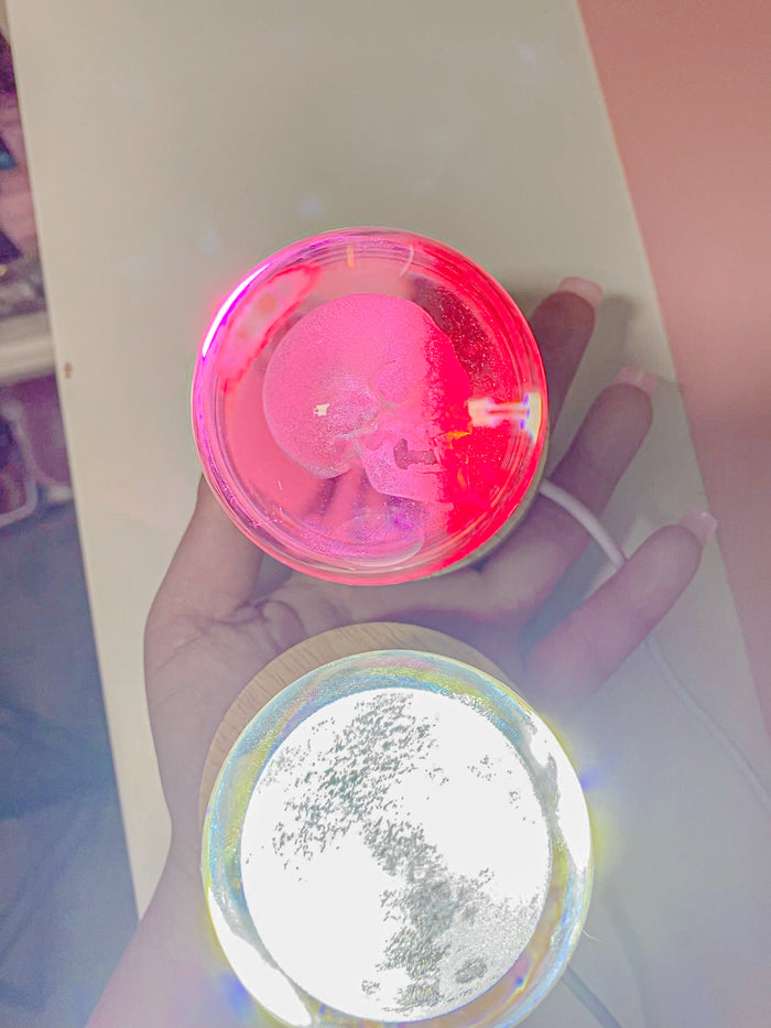 Wooden Light Up Sphere Stand