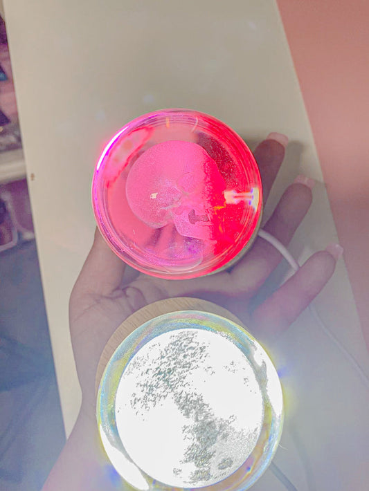 Wooden Light Up Sphere Stand
