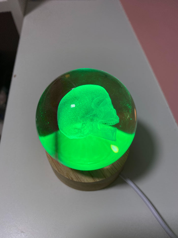 Wooden Light Up Sphere Stand