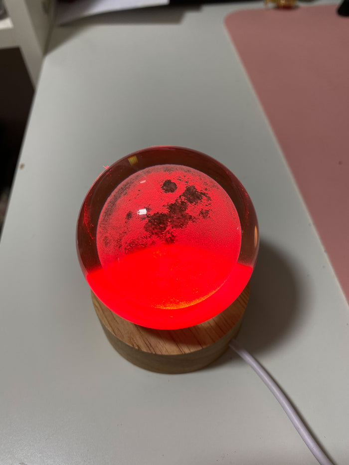Wooden Light Up Sphere Stand