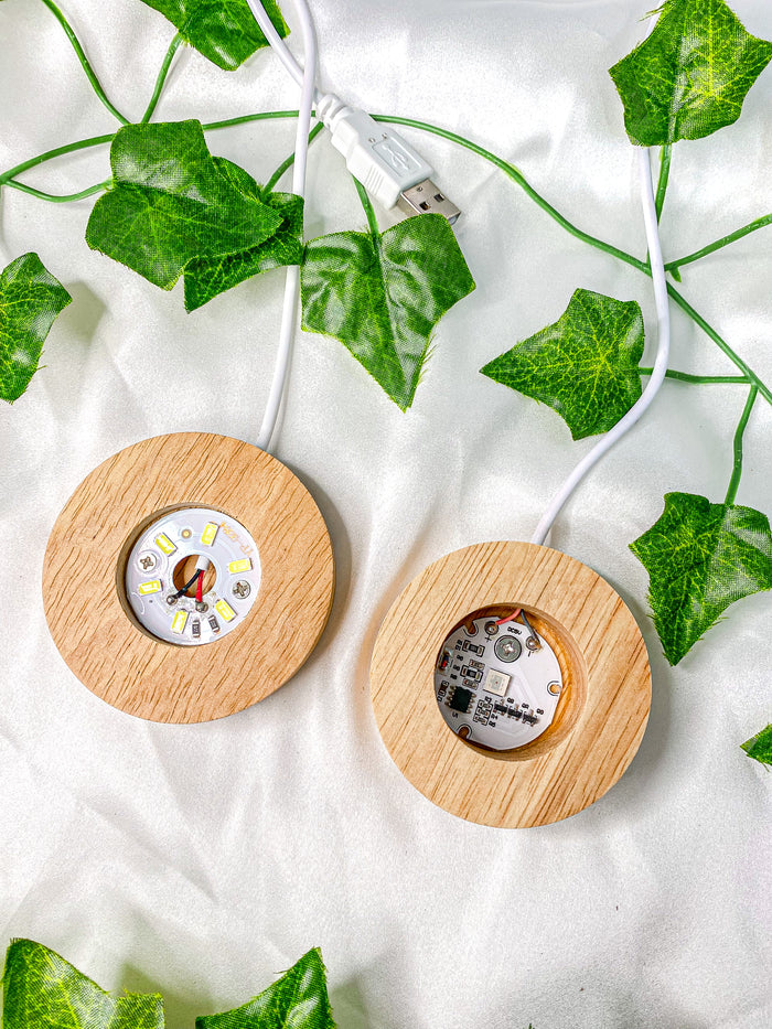 Wooden Light Up Sphere Stand
