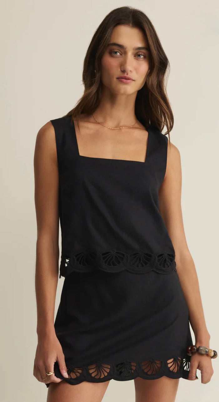 ZSUPPLY CHARLENE EMBROIDERED TOP